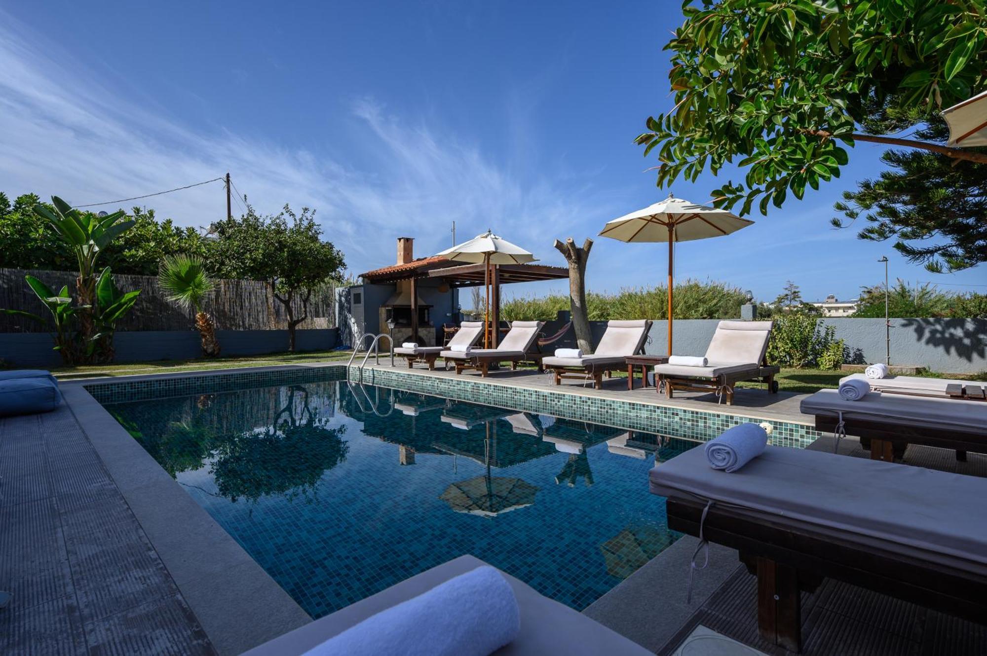 Platanias Villa Spyros Bagian luar foto