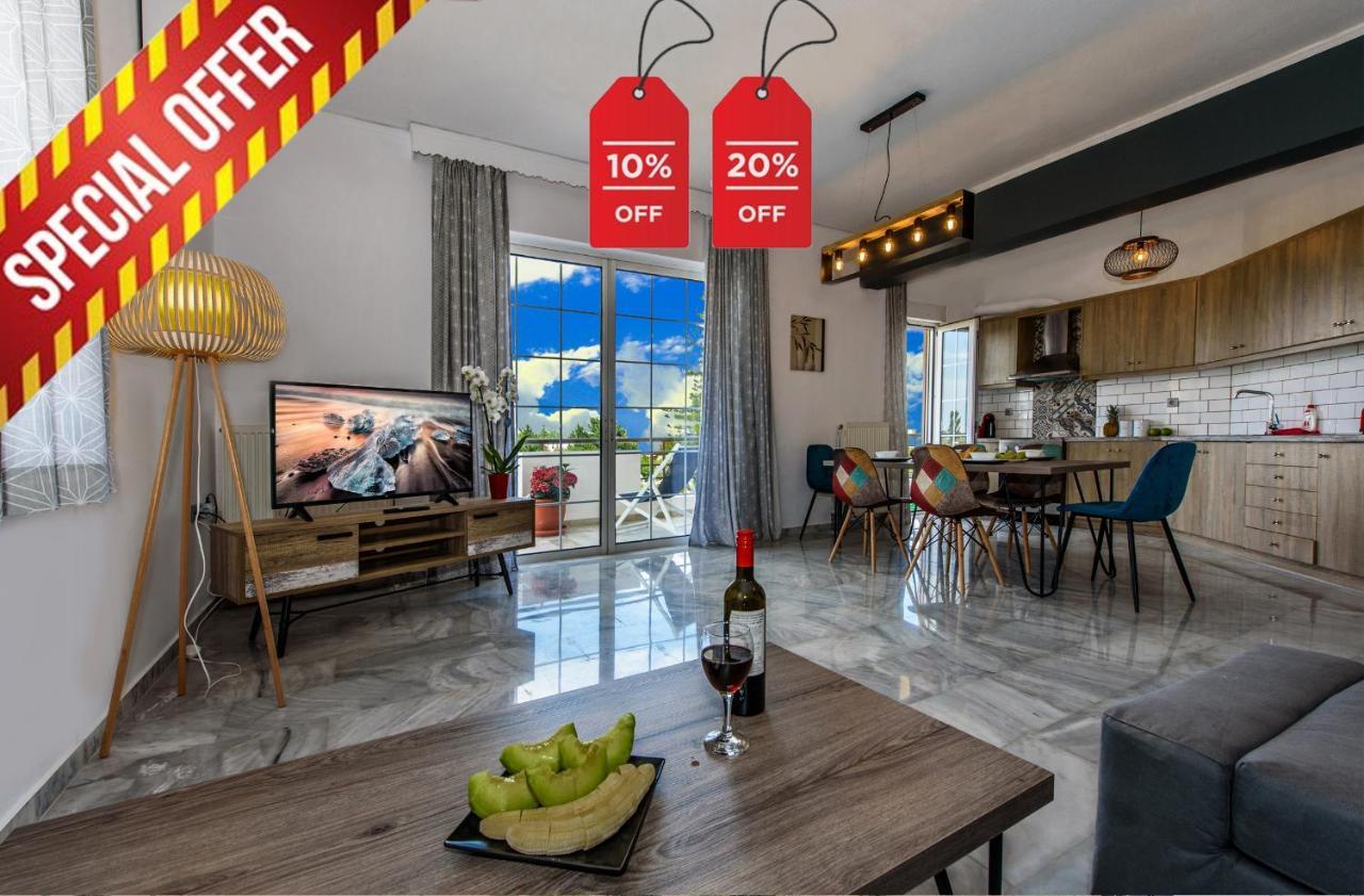 Platanias Villa Spyros Bagian luar foto